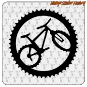 Autocollant Bike Gear vélo en vinyle découpé