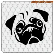 PUG STICKER. BUY VINYL STICKERS.