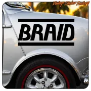 BRAID STICKER. BUY VINYL STICKERS.