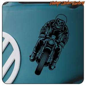 AUTOCOLLANT CAFE RACER SKULL. ACHETEZ DES AUTOCOLLANTS EN VINYLE.
