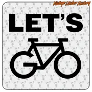 Let’s Go Bike cycling sticker