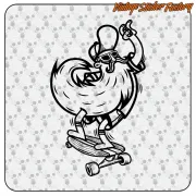 OLD SCHOOL SKATER AUFKLEBER. KAUFEN SIE VINYLAUFKLEBER.