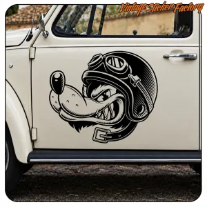 WOLF CAFE RACER AUFKLEBER. KAUFEN SIE VINYLAUFKLEBER.