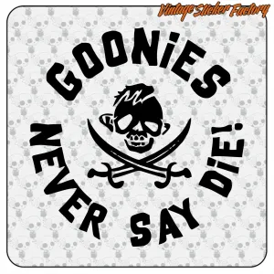 Pegatina GOONIES NEVER SAY DIE. Comprar pegatinas.