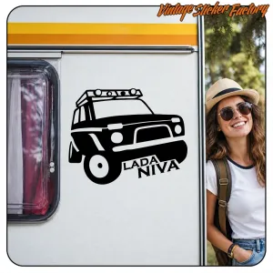 LADA NIVA AUFKLEBER. KAUFEN SIE VINYLAUFKLEBER.