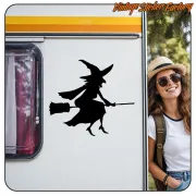 WITCH FLYING STICKER. BUY VINYL STICKERS.