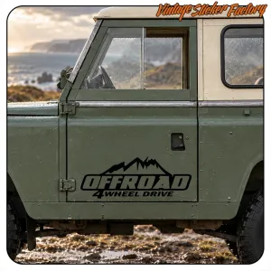 OFFROAD 4 WHEEL DRIVE AUFKLEBER. KAUFEN SIE VINYLAUFKLEBER.