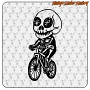 Skull Bike Vinylaufkleber für Fahrräder