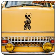 Autocollant Skull Bike en vinyle pour vélo