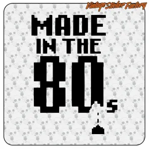MADE IN 80S AUFKLEBER. KAUFEN SIE VINYLAUFKLEBER.