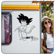 Pegatina Goku con kimono | Vinilo decorativo