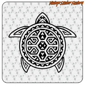 Surf turtle sticker in decorative vinyl