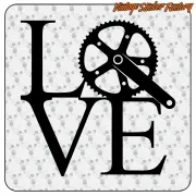 Pegatina LOVE BIKE para aficionados al ciclismo