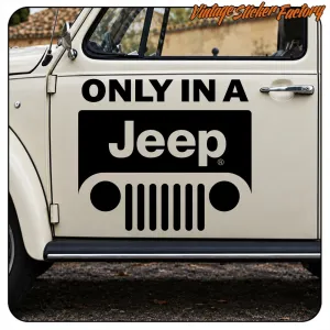 Pegatina ONLY IN A JEEP - 2. Comprar pegatinas.