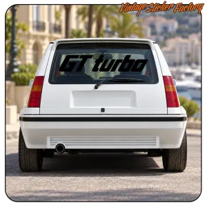 AUTOCOLLANT GT TURBO. ACHETEZ DES AUTOCOLLANTS EN VINYLE.