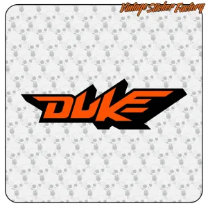 Autocollant KTM Duke orange noir | Vinyle bicolore