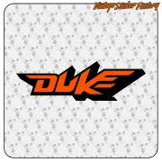 Autocollant KTM Duke orange noir | Vinyle bicolore