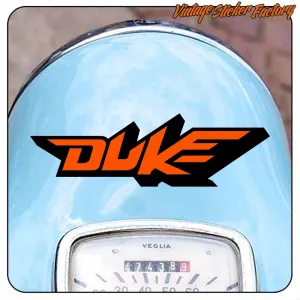 Autocollant KTM Duke orange noir | Vinyle bicolore
