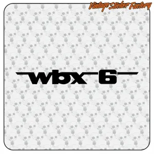 Pegatina WBX6 | Vinilo para VW T3 y wasserboxer 6 cilindros