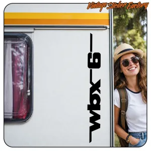 Pegatina WBX6 | Vinilo para VW T3 y wasserboxer 6 cilindros