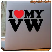 I LOVE MY VW Sticker in Cut Vinyl