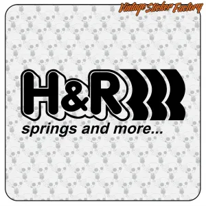 AUTOCOLLANT H&R SPRINGS AND MORE. ACHETEZ DES AUTOCOLLANTS EN VINYLE.