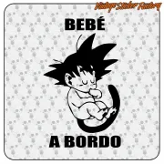 AUTOCOLLANT BÉBÉ GOKU À BORD. ACHETEZ DES AUTOCOLLANTS EN VINYLE.
