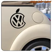 Volkswagen Apple sticker | Vinyl decal for VW car