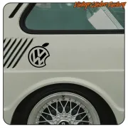 VW Apple Aufkleber aus Vinyl fürs Auto