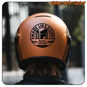 ROYAL ENFIELD - MADE LIKE A GUN STICKER. BUY VINYL STICKERS.