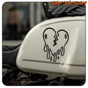 Pegatina Corazón roto para moto y café racer