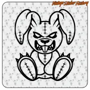 Evil Bunny Aufkleber für Motorrad und Café Racer