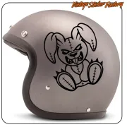 Evil Bunny Aufkleber für Motorrad und Café Racer