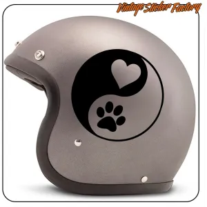 AUTOCOLLANT DOG LOVE YING YANG. ACHETEZ DES AUTOCOLLANTS EN VINYLE.