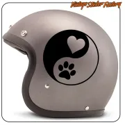 Dog Love Ying Yang Aufkleber für Hundefreunde
