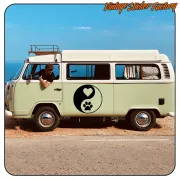 AUTOCOLLANT DOG LOVE YING YANG. ACHETEZ DES AUTOCOLLANTS EN VINYLE.