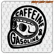 CAFFEINE & GASOLINE AUFKLEBER. KAUFEN SIE VINYLAUFKLEBER.