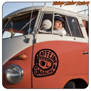 AUTOCOLLANT CAFFEINE & GASOLINE. ACHETEZ DES AUTOCOLLANTS EN VINYLE.