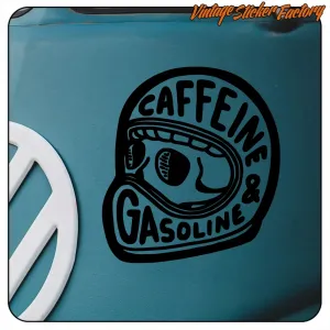 CAFFEINE & GASOLINE AUFKLEBER. KAUFEN SIE VINYLAUFKLEBER.
