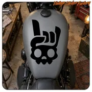 Autocollant moto Satan Skull | Vintage Sticker Factory