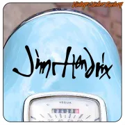 Pegatina JIMI HENDRIX FIRMA. Comprar pegatinas.