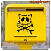 Autocollant tête de mort DEAD CAT Custom Culture