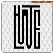 AUTOCOLLANT HATE LOVE. ACHETEZ DES AUTOCOLLANTS EN VINYLE.