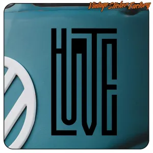Pegatina HATE LOVE. Comprar pegatinas.