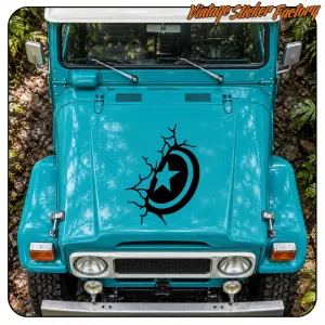 AUTOCOLLANT CAPITÁN AMÉRICA. ACHETEZ DES AUTOCOLLANTS EN VINYLE.