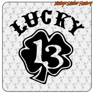 Autocollant LUCKY 13 pour moto et café racer