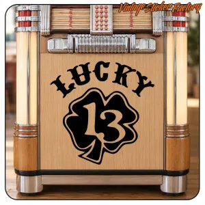 Pegatina LUCKY 13 para moto y café racer