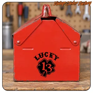 LUCKY 13 Aufkleber für Motorrad und Café Racer