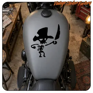 Pegatina pirata y calavera para moto