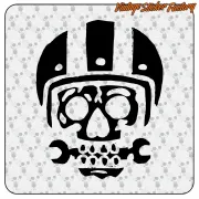 HELMET SKULL AUFKLEBER. KAUFEN SIE VINYLAUFKLEBER.
